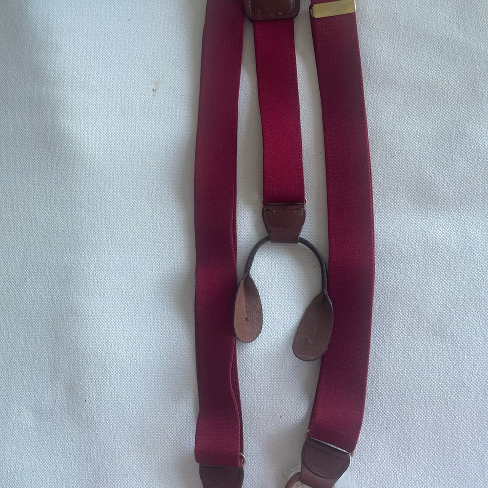 John Henry Burgundy Red Susoenders CAS  West Germany Vintage NWT & Buttons